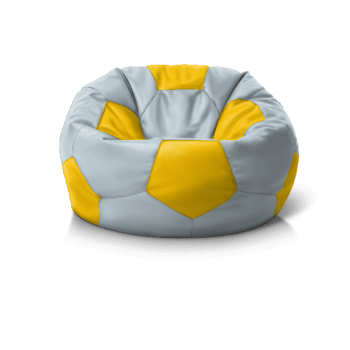 Потрібен комфорт удома? 'Крісло м''яч Grey + Yellow' — м’яке крісло для відпочинку та релаксу.
